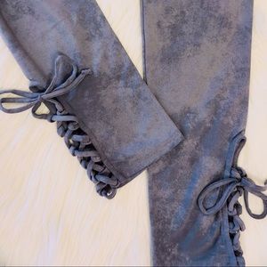 Lace up leggings